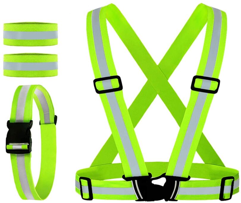 Reflective elastic cross belt