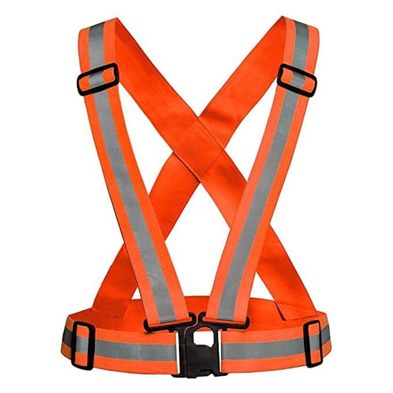 Reflective elastic cross belt orange