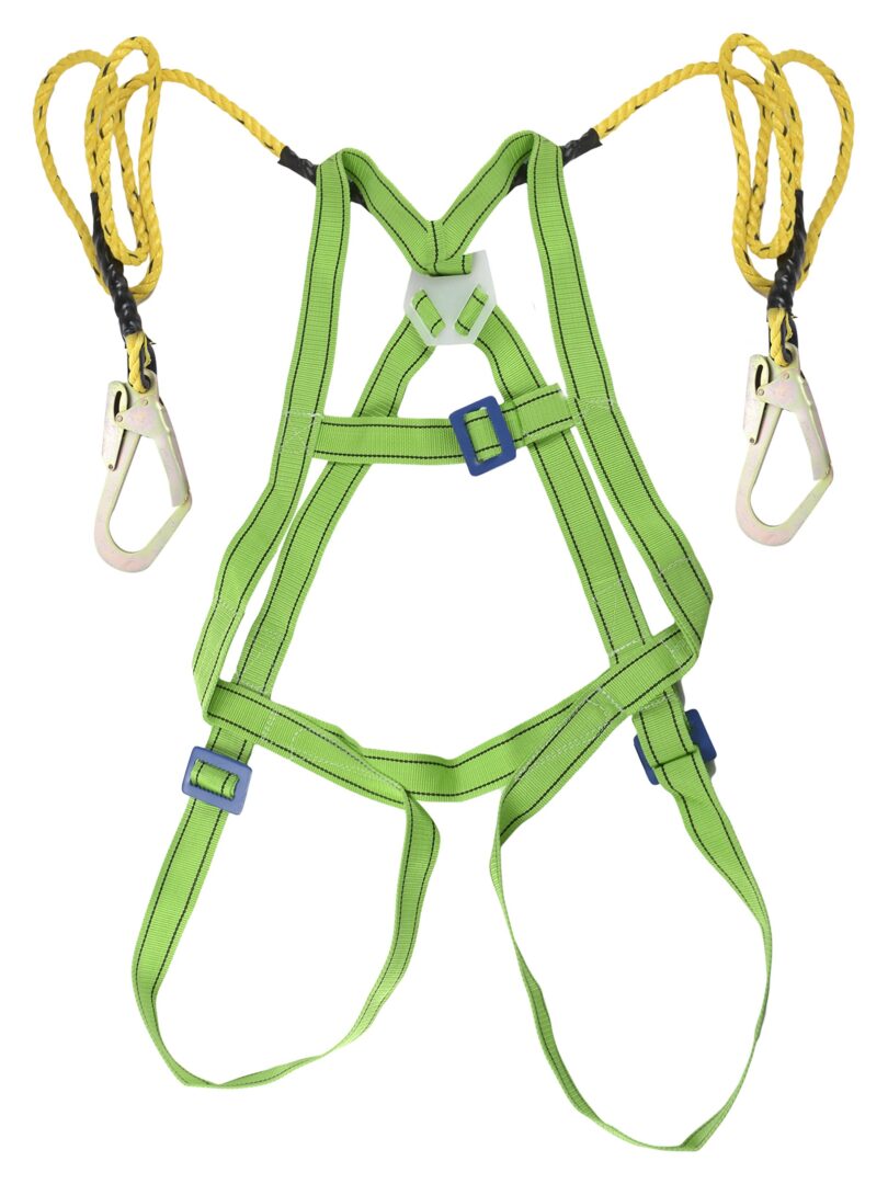 full body harness double lanyard